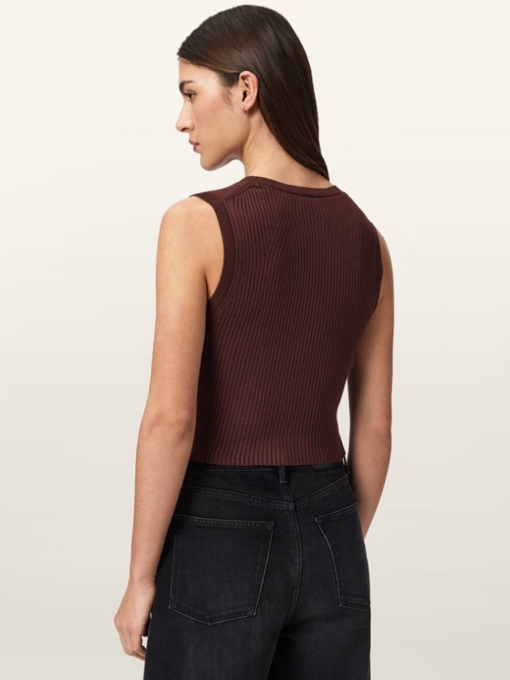 All Saints Cruz Ribbed Knitted Vest NWT - Picture 2 of 7